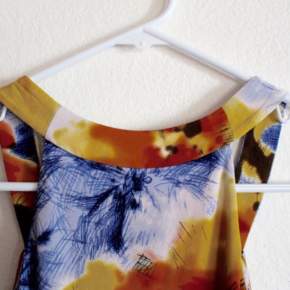 ELLEN TRACY V-NECK FLORAL SLEEVELESS DRESS SZ 4 - Picture 5 of 5